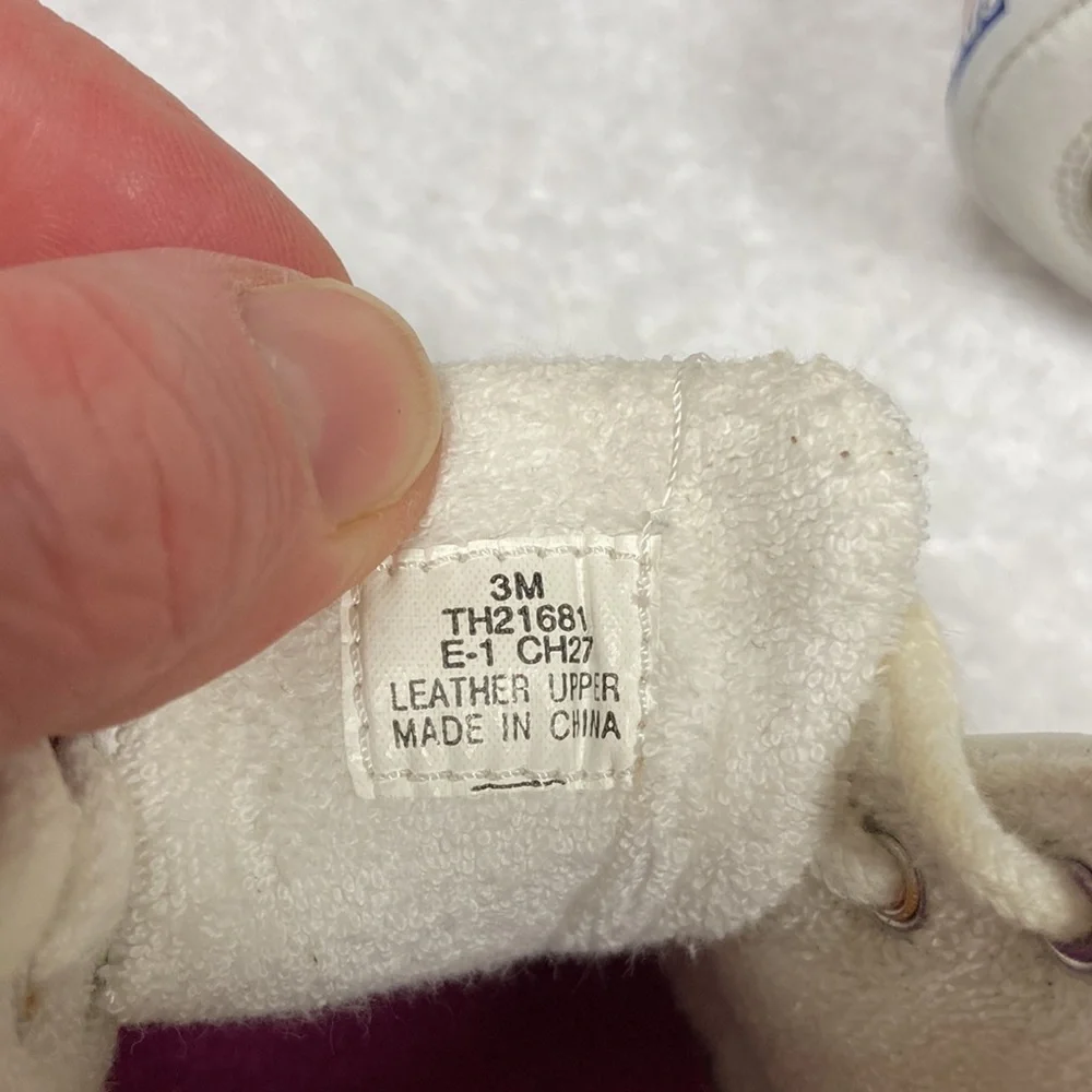 Keds all baby crib shoes white leather embroidered chick balloons size 3